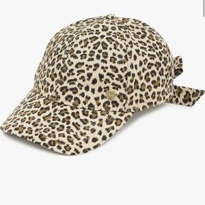 Vince Camuto Women's Leopard Print Tie Back Baseball Style Hat NWT VH5321007